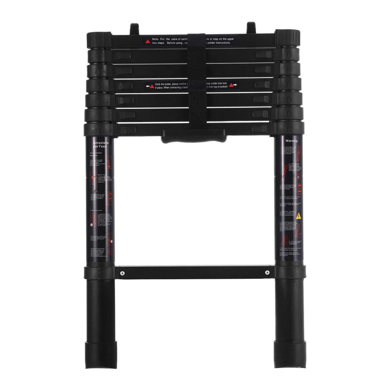 تحميل الصورة إلى عارض المعرض، An image of a 2.6m Aluminum Extension Folding Compact Portable Anti-Slip Collapsible Ladders for Roof Top Tent