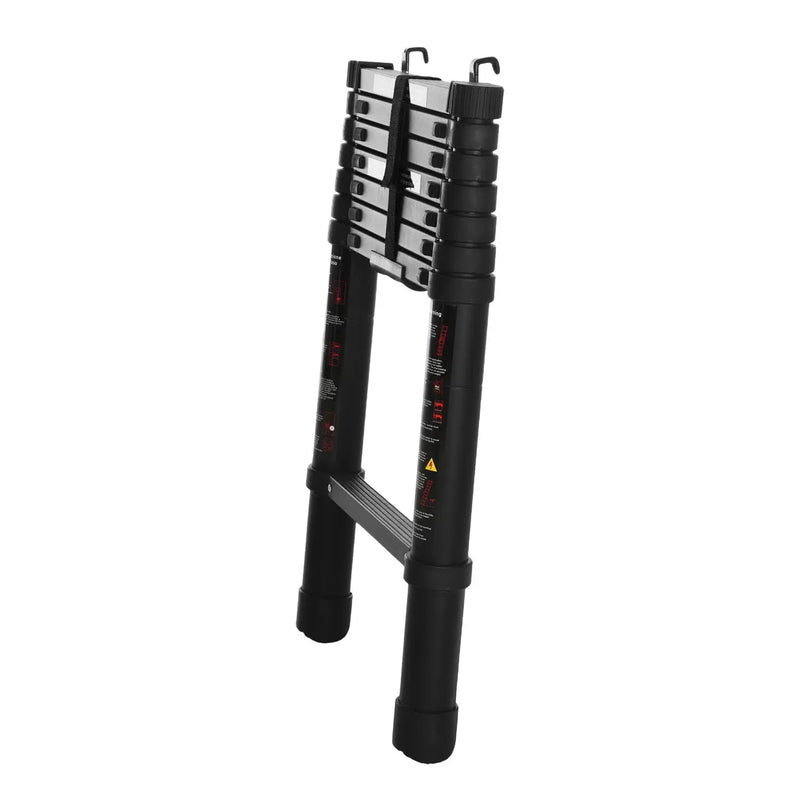 تحميل الصورة إلى عارض المعرض، An image of a 2.6m Aluminum Extension Folding Compact Portable Anti-Slip Collapsible Ladders for Roof Top Tent