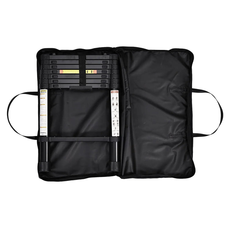 تحميل الصورة إلى عارض المعرض، An image of a 2.6m Aluminum Extension Folding Compact Portable Anti-Slip Collapsible Ladders for Roof Top Tent