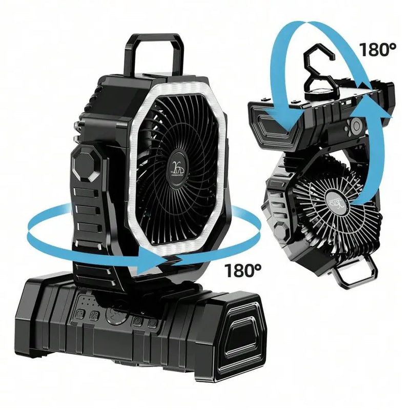 Load image into Gallery viewer, An image of a   20000mAh LED Lantern Rechargeable Camping Fan with Remote control