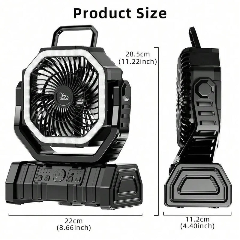 Load image into Gallery viewer, An image of a   20000mAh LED Lantern Rechargeable Camping Fan with Remote control