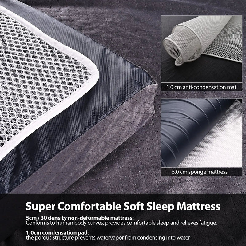 تحميل الصورة إلى عارض المعرض، An image of a   4x4 Camping car truck pop up triangle hardshell rooftop tent