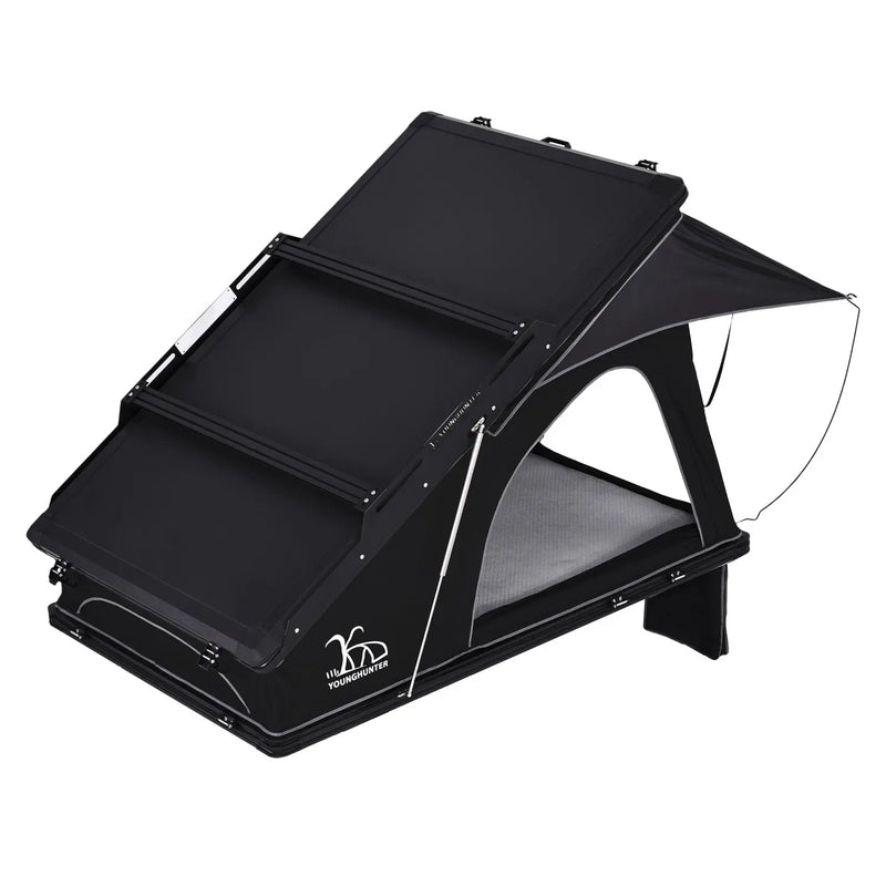 Load image into Gallery viewer, An image of a   Camping 4x4 Aluminum X shaped frame Max high ridge Triangle Roof Top Tent
