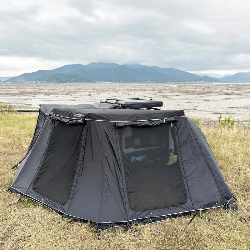 Load image into Gallery viewer, An image of a Camping Car SUV Roof Tent Free Standing 360 Degree Foxwing Awning Annex Room With Sidewall Cover