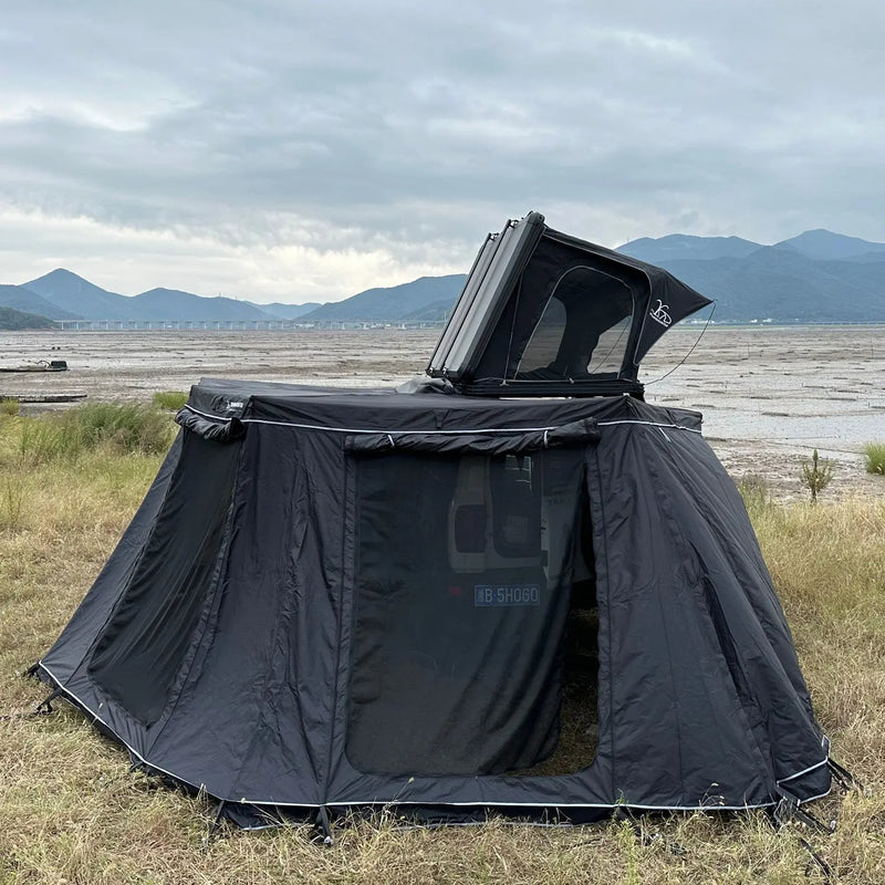 Load image into Gallery viewer, An image of a Camping Car SUV Roof Tent Free Standing 360 Degree Foxwing Awning Annex Room With Sidewall Cover