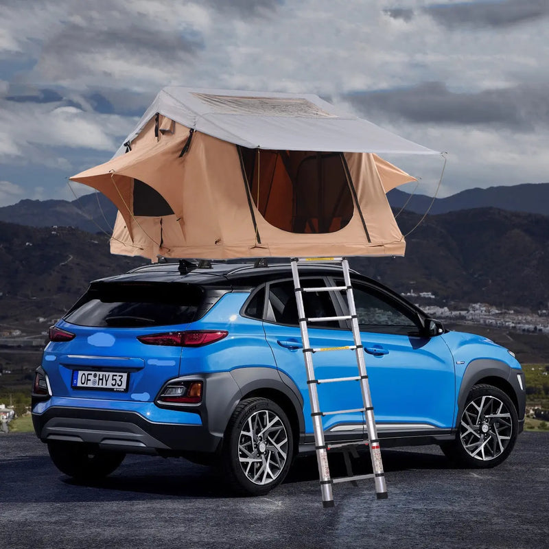 تحميل الصورة إلى عارض المعرض، An image of a   Outdoor SUV Soft Shell House Shaped Custom Camping Car Roof Tent