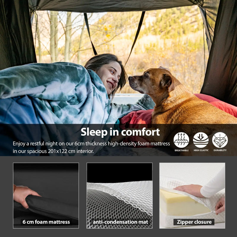 Load image into Gallery viewer, An image of a   RTT Triangular Aluminum Hard Shell Car Camping SUV Rooftop Tent