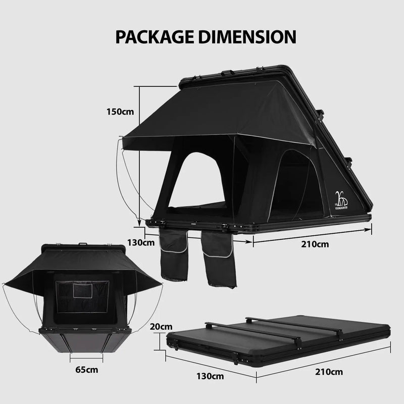 Load image into Gallery viewer, An image of a   RTT Triangular Aluminum Hard Shell Car Camping SUV Rooftop Tent