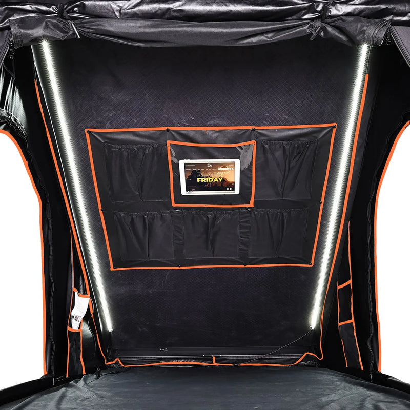 Load image into Gallery viewer, An image of a   Triangle Rtt Aluminum Hard Shell Car Fj Cruiser Roof Top Tent