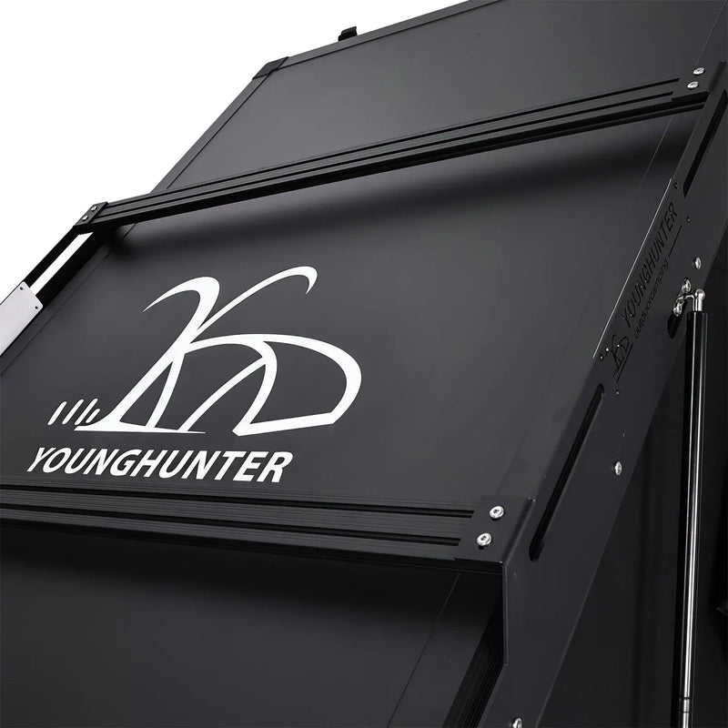 Load image into Gallery viewer, An image of a   Upgraded Camping SUV Triangle Aluminum Hard Shell Roof Top Tent with rainfly