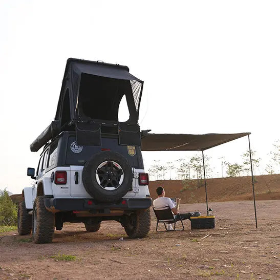 la carretera con YoungHunter - Toldos retráctiles de aluminio para automóvil de Overland