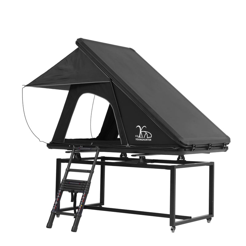 Load image into Gallery viewer, Aluminium Triangle Hard Shell Rooftop Tent with Extra Large Rainfly
