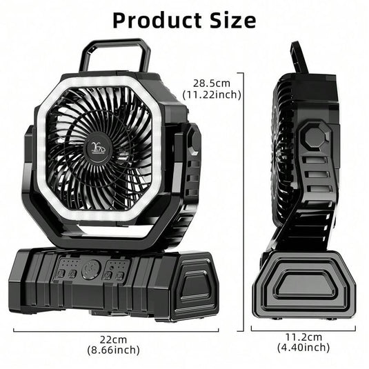 20000mAh LED Lantern Rechargeable Camping Fan with Remote control