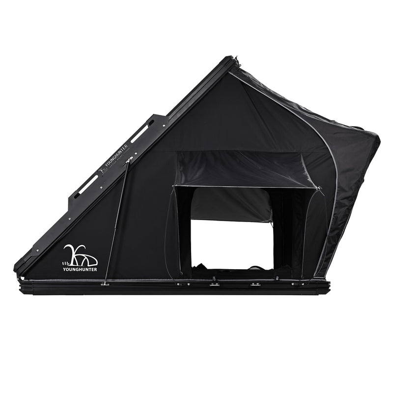 Load image into Gallery viewer, Upgraded Camping SUV Triangle Aluminum Hard Shell Roof Top Tent with rainfly
