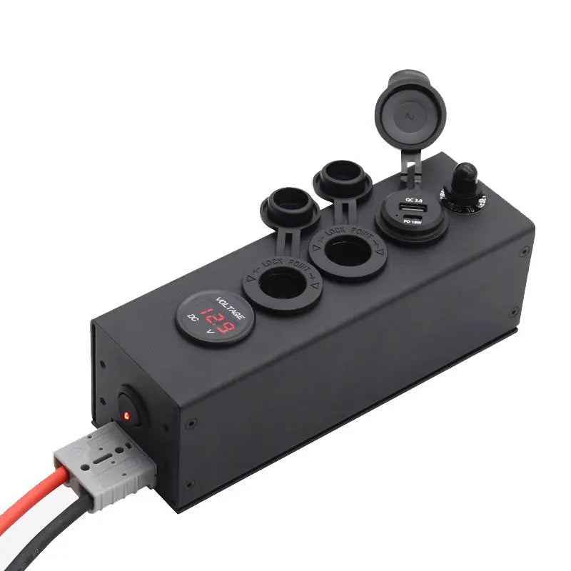 Load image into Gallery viewer, An image of a   12/24V Multi-function Power Box Charger Switch Battery Charger Multi-function Power Box for Roof Top Tent
