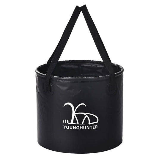 An image of a   2 in 1 Folding Camping Washing Fishing Storage Basket Picnic Tote Water Bucket