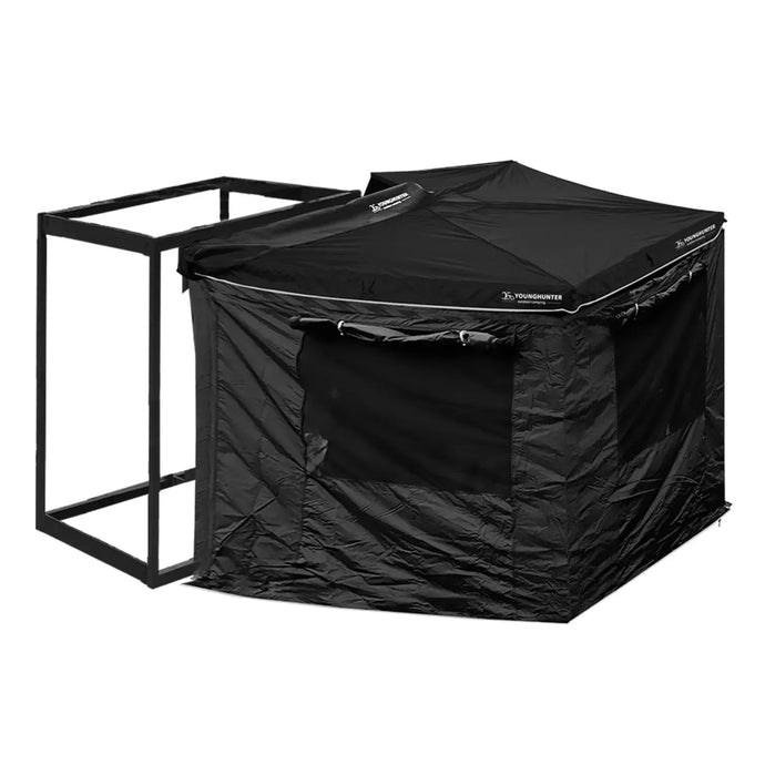 An image of a 200x200cm-Black  270 Degree 200*200cm Side Awning Camping Car Tent Annex Room