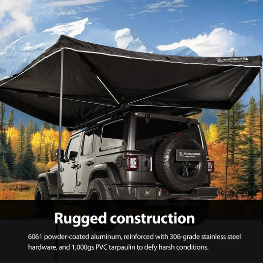270 markise foxwing 270 Degree Free Standing Fox Wing Awning Tent with LED Light – Younghunter