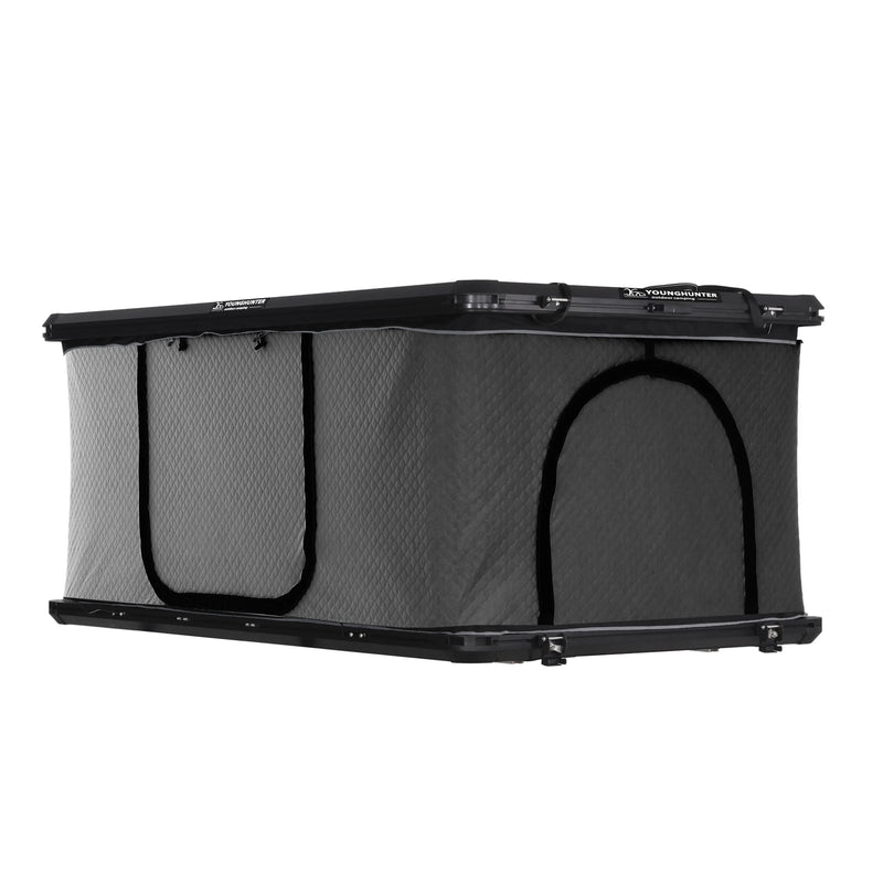Cargue la imagen en el visor de la galería, An image of a Black / Thermal layer  Camping 4WD SUV Hard Shell Aluminium Roof Top Tent
