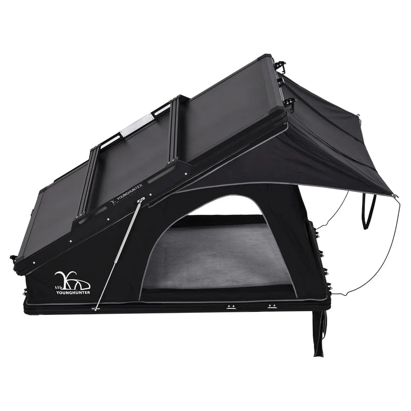 Load image into Gallery viewer, An image of a   Camping 4x4 Aluminum X shaped frame Max high ridge Triangle Roof Top Tent
