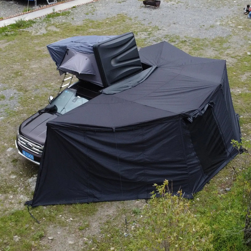 Load image into Gallery viewer, An image of a   Camping Car SUV Roof Tent Free Standing 360 Degree Foxwing Awning Annex Room With Sidewall Cover
