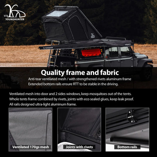 An image of a   Camping SUV Rooftop Aluminum Hard Shell Car Roof Tent