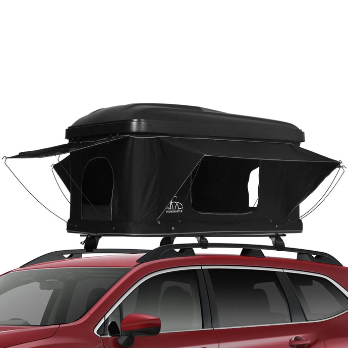 An image of a   Truck top sleeping box pop up hardshell dual expandable car rooftop tent