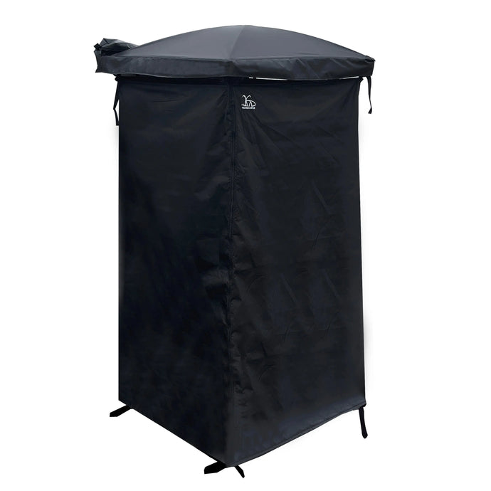 An image of a 177x90cm-Black  YOUNGHUNTER Camping Toilet Bath Changing Room Privacy 4x4 Shower Awning Side Mounted Car Shower Tent