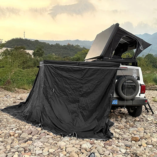 An image of a   Younghunter 180 Degree Overland SUV Tent Canopy Sunshade Car Side Awning Annex Room