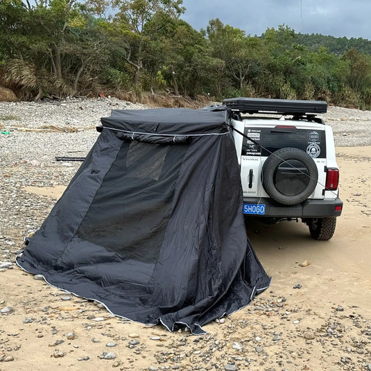 An image of a   Younghunter 180 Degree Overland SUV Tent Canopy Sunshade Car Side Awning Annex Room