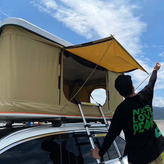 Gerades Pop-up-Dachzelt mit fester Abdeckung für Camping, SUV, LKW