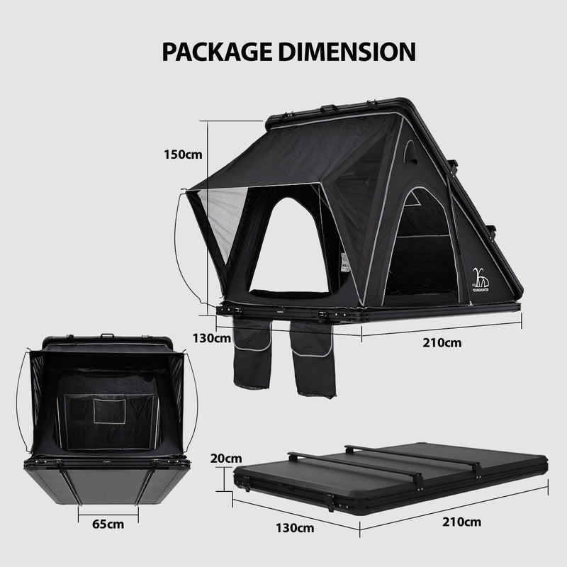 Load image into Gallery viewer, 4x4 Camping car truck pop up triangle hardshell rooftop tent
