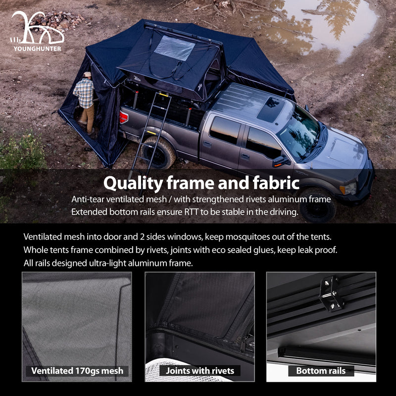 Chargez l&#39;image dans la visionneuse de la galerie, Car Rooftop Camper Overland 4WD SUV Aluminum Rollover Hard Shell Roof Top Tent
