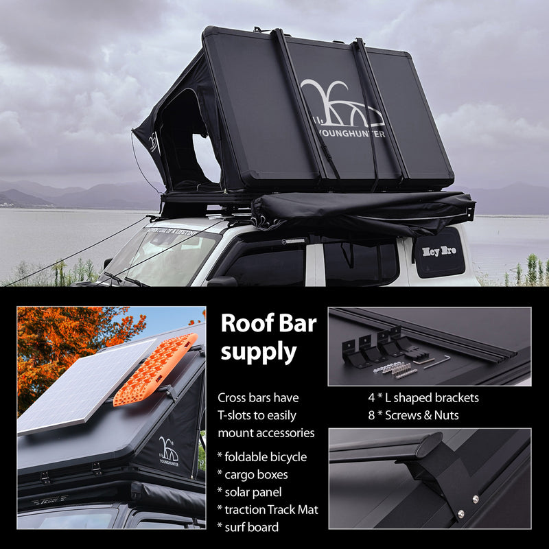 Chargez l&#39;image dans la visionneuse de la galerie, Car Rooftop Camper Overland 4WD SUV Aluminum Rollover Hard Shell Roof Top Tent
