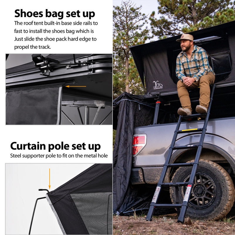 Chargez l&#39;image dans la visionneuse de la galerie, Car Rooftop Camper Overland 4WD SUV Aluminum Rollover Hard Shell Roof Top Tent
